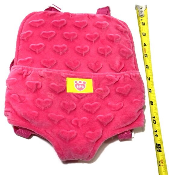 Build A Bear BAB Clothes & Backpack Lot Carrier Pink Hearts Smurfette Care Bear - Picture 4 of 14